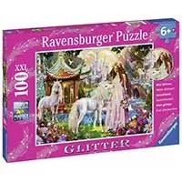 Kliknite za detalje - Glitter Puzzle 100 delova - U bajci Ravensburger 13617