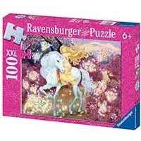 Kliknite za detalje - Slagalica Ravensburger Glitter - Princeza jaše kroz šumu 13833