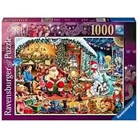 Kliknite za detalje - Puzzle Ravensburger 1000 delova -  U poseti Deda Mrazu 15354