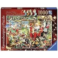Kliknite za detalje - Puzzle 1000 delova - Deda Mrazove poslednje pripreme - Ravensburger 19558