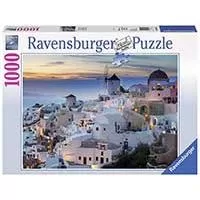 Kliknite za detalje - Puzzle 1000 delova - Veče se spušta na Santorini - Ravensburger 19611