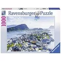 Kliknite za detalje - Puzzle 1000 delova - Alesund Norveška - Ravensburger 19844