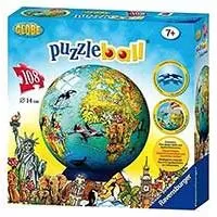Kliknite za detalje - 3D Puzle Kugla Mapa sveta - Ravensburger 12212