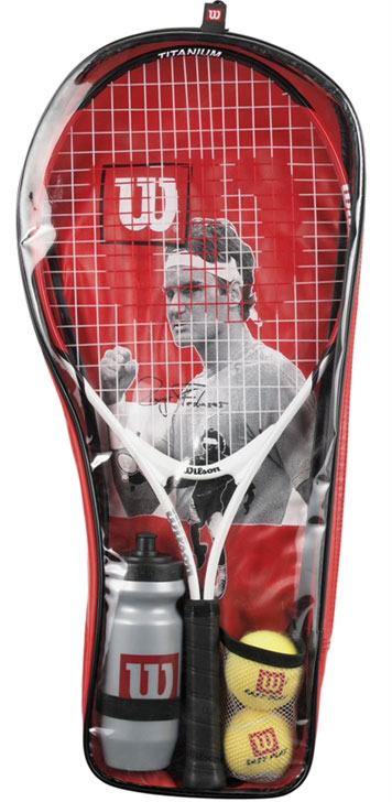 Wilson Federer Starter Set - Reket, Loptice i Flašica