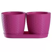 Kliknite za detalje - Saksije za cveće sa tacnom Inspira Mix and Play Roze
