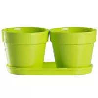 Kliknite za detalje - Saksije za cveće sa tacnom Frajle Mix and Play Svetlo zelena