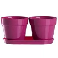 Kliknite za detalje - Saksije za cveće sa tacnom Frajle Mix and Play Roze