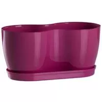 Kliknite za detalje - Dupla saksija za cveće Lady Roze 2x12cm