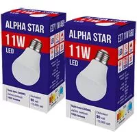 Kliknite za detalje - Alpha Star LED Sijalica E27 11W toplo bela 2 komada 023222