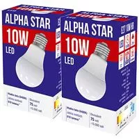 Kliknite za detalje - Alpha Star LED Sijalica E27 10W Hladno bela 2 komada 023996