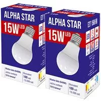 Kliknite za detalje - Alpha Star LED Sijalica E27 15W Hladno bela 2 komada 023998