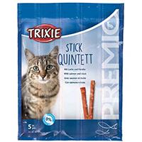 TRIXIE Hrana za mačke PREMIO Štapići losos-pastrmka Stick Quintett 5kom