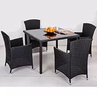 Kliknite za detalje - Garnitura Jonas - 4 Fotelje i Sto Sa Staklom - Wicker Ratan