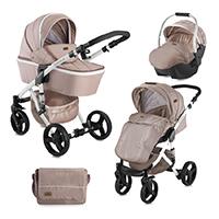 Kliknite za detalje - LORELLI Kolica za bebe RIMINI set Beige