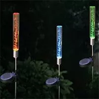 Kliknite za detalje - Ubodna solarna lampa sa mehurićima - set 3 komada