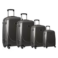 Kliknite za detalje - Komplet 4 ABS kofera Sanremo tamno siva