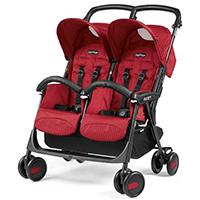 Kliknite za detalje - PEG PEREGO Kolica za blizance ARIA TWIN SHOPPER Class Geo Red