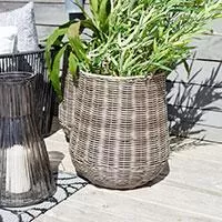 Kliknite za detalje - Saksije Od PE Ratana - Komplet od 2 Komada