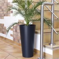 Kliknite za detalje - Prosperplast Saksija za cveće Tubus Slim Black 30x57 DTUS300-S433