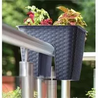 Kliknite za detalje - Prosperplast Balkonska saksija Ratolla Rail Anthracite DRLB400-S433