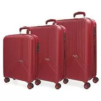 Kliknite za detalje - Koferi Movom Trendy Red Set 55cm-67cm-76cm 58194