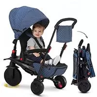 Kliknite za detalje - SMART TRIKE Tricikl FOLDING 700 8 u 1 plavi - sa kočnicom