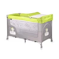 Kliknite za detalje - LORELLI Prenosivi krevetac SAN REMO 2 nivoa Green and Grey Elephant