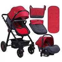Kliknite za detalje - LORELLI Kolica za bebe ALEXA SET Black and Red