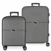 Kliknite za detalje - Koferi za putovanja 70cm i 55cm Pepe Jeans Accent graphite 76995  