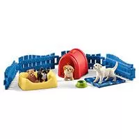 Kliknite za detalje - Schleich Figure Domaće životinje - Čuvanje štenaca u ogradi 42480