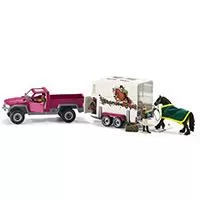 Kliknite za detalje - Schleich Figure Konji - Auto sa prikolicom za prevoz konja 42346