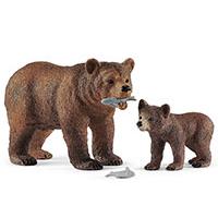 Schleich Figurice Divlje životinje - Grizli medvedica i mladunče 42473