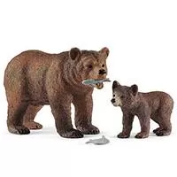 Kliknite za detalje - Schleich Figurice Divlje životinje - Grizli medvedica i mladunče 42473