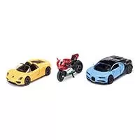 Kliknite za detalje - SIKU Set Autića - 2 sportska automobila i motor 6313