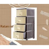Polica za kuhinju i kupatilo - Ratan raf bež