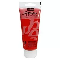 Kliknite za detalje - PEBEO Studio Acrylics High Viscosity - Akrilna boja - Transparent Vermilion 19 - 100ml 661019