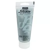 Kliknite za detalje - PEBEO Studio Acrylics High Viscosity - Akrilna boja - Silver 351 - 100ml 661151