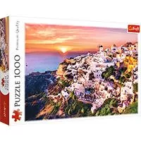 Kliknite za detalje - Trefl puzzle Zalazak Sunca nad Santorinijem 1000 delova