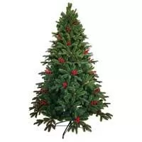 Kliknite za detalje - Novogodišnja jelka sa crvenim bobicama 150 cm 190026