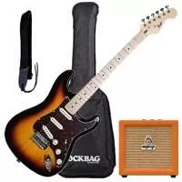 Kliknite za detalje - Gitarski Paket Flight Električna Gitara sa Pojačalom, Futrolom i Opremom