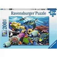 Kliknite za detalje - Ravensburger Puzle 200 delova - Kornjače u okeanu 12608