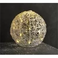 Kliknite za detalje - Dekorativna svetleća LED kugla na baterije 35 cm