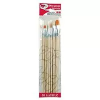 Kliknite za detalje - PEBEO Brushes - Pop Art - Set četkica okrugle i flah - polyamid i prirodne 8kom. 670202