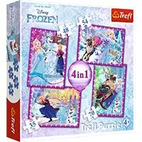 Kliknite za detalje - Trefl puzzle 4-u-1 Frozen 4 slagalice