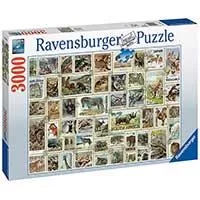 Kliknite za detalje - Ravensburger Slagalica 3000 delova - Poštanske marke sa životinjama 17079