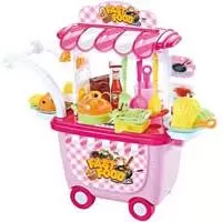 Kliknite za detalje - Dečiji set Brza hrana na kolicima Luna Toys 64451