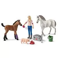 Kliknite za detalje - Schleich Figure Konji - Veterinar u obilasku konja 42486