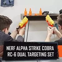 Kliknite za detalje - NERF Oružje sa municijom Pištolj Alpha Strike COBRA RC 6 DUAL Blaster Set 26 delova E7565