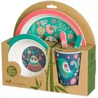 Kliknite za detalje - BigBamBoo Dečiji set za jelo Panda i ptičica
