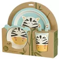 Kliknite za detalje - BigBamBoo Dečiji set za jelo Zebra 5 delova